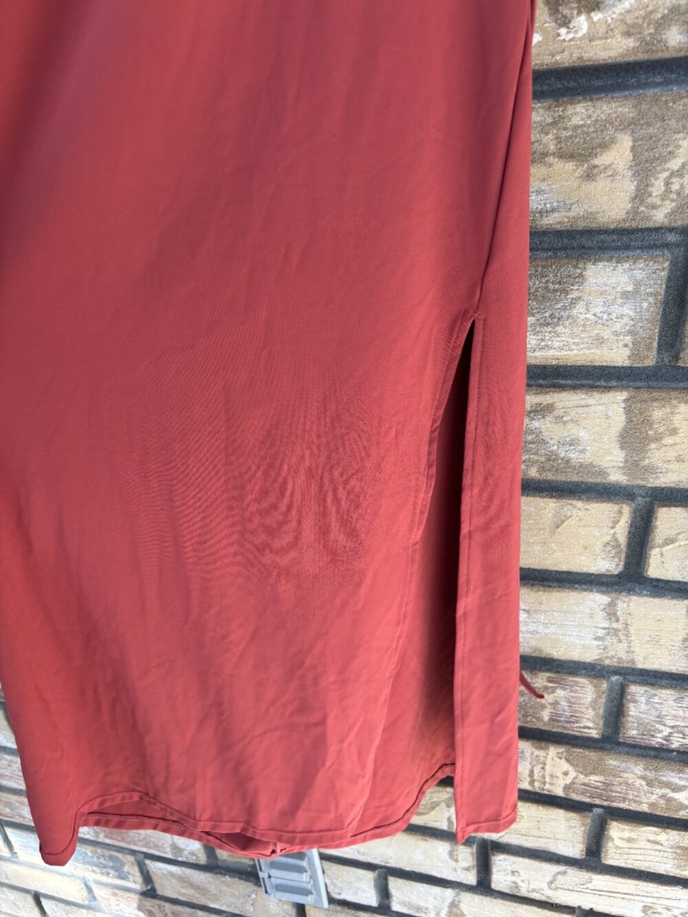 ☀️ Halara Ruched Lace Up Backless Split Bodycon Midi Dress M - Picture 4 of 9